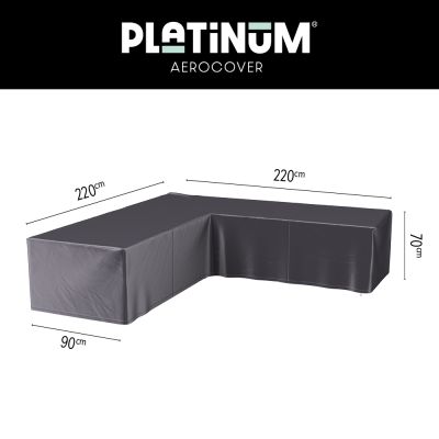Platinum Aerocover loungesethoes L-vorm 220x220 cm.
