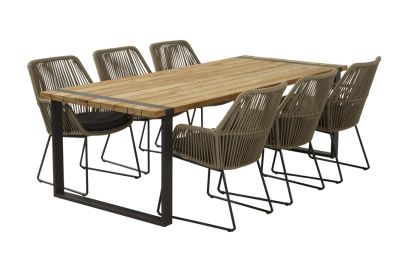 4 Seasons Ramblas tuinstoel + Taste Alto tuintafel - 7 delig