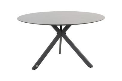 4 Seasons Locarno ronde tuintafel - antraciet Ø130 cm.