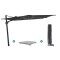 Perfect Shadow Ultra Eclipse Zweefparasol - 3x3m. - Antraciet/Ash Black met Valencia voet en hoes