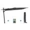 Perfect Shadow Ultra Eclipse Zweefparasol - 3x3m. - Antraciet/Ash Black met ingraafvoet en hoes