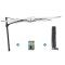Perfect Shadow Ultra Eclipse Zweefparasol - 3x3m. - Antraciet/Soft Sand met ingraafvoet en hoes