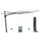 Perfect Shadow Ultra Eclipse Zweefparasol - 3x3m. - Antraciet/Urban Taupe met ingraafvoet en hoes