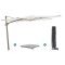 Perfect Shadow Ultra Eclipse Zweefparasol - 3x3m. - Latte/Soft Sand met Valencia voet en hoes