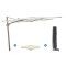 Perfect Shadow Ultra Eclipse Zweefparasol - 3x3m. - Latte/Soft Sand met Murcia voet en hoes