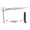 Perfect Shadow Ultra Eclipse Zweefparasol - 3x3m. - Latte/Urban Taupe met Valencia voet en hoes