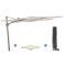 Perfect Shadow Ultra Eclipse Zweefparasol - 3x3m. - Latte/Urban Taupe met Murcia voet en hoes