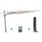 Perfect Shadow Ultra Eclipse Zweefparasol - 3x3m. - Latte/Urban Taupe met ingraafvoet en hoes