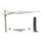 Perfect Shadow Ultra Eclipse Zweefparasol - 3x3m. - Woodlook/Soft Sand met Valencia voet en hoes