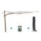 Perfect Shadow Ultra Eclipse Zweefparasol - 3x3m. - Woodlook/Soft Sand met ingraafvoet en hoes