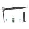 Perfect Shadow Ultra Eclipse Zweefparasol - 4x3m. - Antraciet/Ash Black met ingraafvoet en hoes