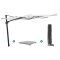 Perfect Shadow Ultra Eclipse Zweefparasol - 4x3m. - Antraciet/Soft Sand met Valencia voet en hoes