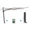 Perfect Shadow Ultra Eclipse Zweefparasol - 4x3m. - Antraciet/Urban Taupe met ingraafvoet en hoes