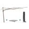 Perfect Shadow Ultra Eclipse Zweefparasol - 4x3m. - Latte/Soft Sand met Valencia voet en hoes