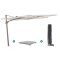 Perfect Shadow Ultra Eclipse Zweefparasol - 4x3m. - Latte/Urban Taupe met Valencia voet en hoes