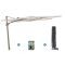 Perfect Shadow Ultra Eclipse Zweefparasol - 4x3m. - Latte/Urban Taupe met ingraafvoet en hoes