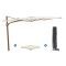 Perfect Shadow Ultra Eclipse Zweefparasol - 4x3m. - Woodlook/Soft Sand met Murcia voet en hoes