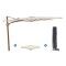 Perfect Shadow Ultra Eclipse Zweefparasol - 4x3m. - Woodlook/Urban Taupe met Murcia voet en hoes