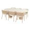 Hartman Altea/Valencia ovale tuinset voor 6 personen 220x100 cm. - Cappuccino