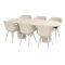 Hartman Sophie/Valencia ovale tuinset voor 6 personen 220x100 cm. - Sand