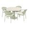 Hartman Taragona/Girona ronde stapelbare tuinset voor 4 personen 120 cm. - Soft Green