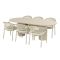 Hartman Taragona/Valencia ovale stapelbare tuinset voor 6 personen 220x100 cm. - Sand