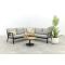 Viento/Canto aluminium hoekbank loungeset - Royal Grey/Teak