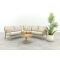 Viento/Canto aluminium hoekbank loungeset - Latte/Teak