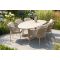 Taste Florence/Lecce organische tuinset voor 6 personen 240x120 cm. - Latte