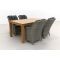 King -  Paloma Grijs / Rome teak 170 cm. - Natural Brown - tuinset