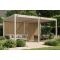 Lamellen overkapping - 5,3x3 m. - Aluminium - Zand - Move
