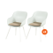 Set van 2 - Hartman Le Soleil Element dining armstoel - Cotton White