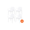 Set van 4 - Stripe stapelbare tuinstoelen - Wit