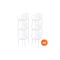 Set van 6 - Stripe stapelbare tuinstoelen - Wit