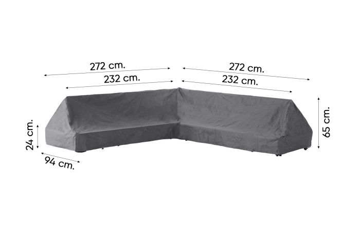 Outdoor Covers L-vormige platform loungesethoes 272x272x65 cm.
