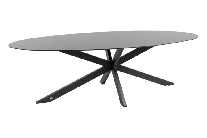 4SO Privada ovale tuintafel - HPL slate antraciet - 240x107 cm. OP=OP