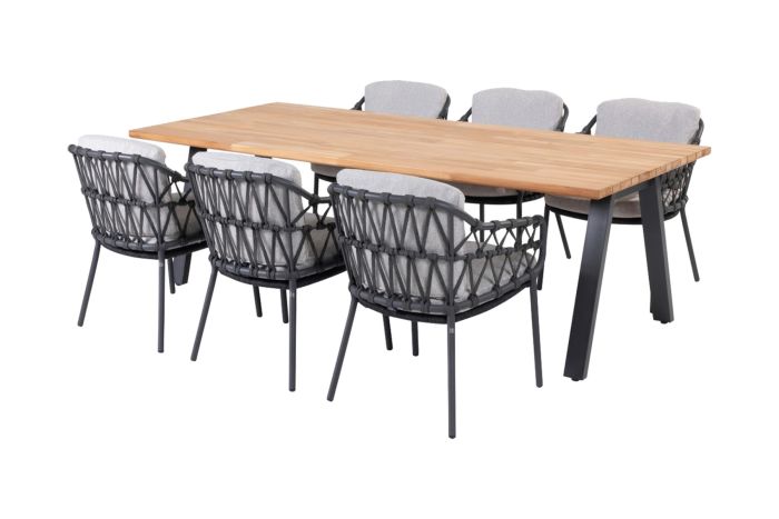 4SO Calpi/Ambassador 240x100 cm. - 7-delige tuinset OP=OP
