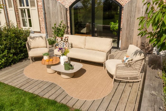 4SO Puccini/Demi stoel-bank loungeset (5-delig) - Latte