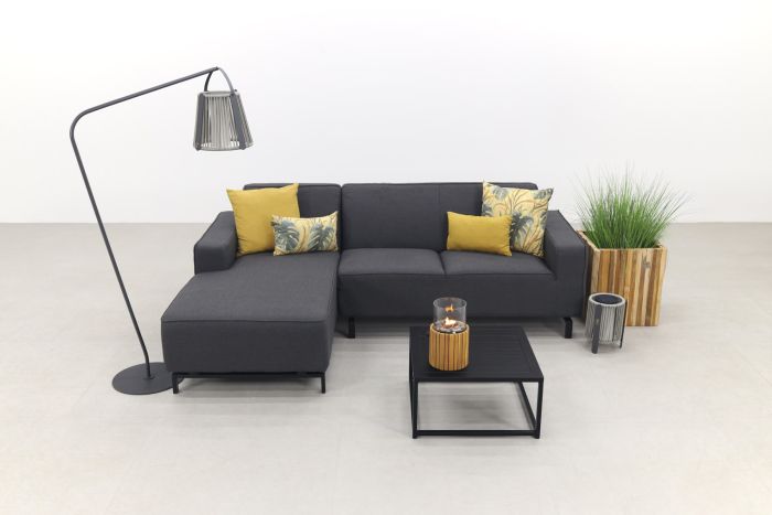 Boavista/Toronto loungebank chaise longue - Sooty - 3-delig - rechts