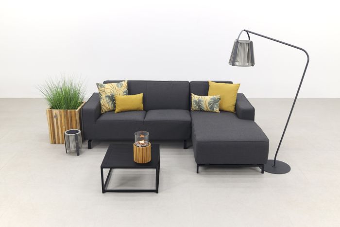 Boavista/Toronto loungebank chaise longue - Sooty - 3-delig - links