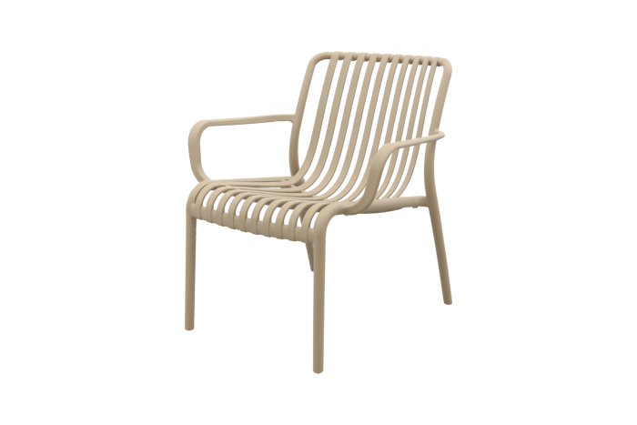 Stripe Loungestoel stapelbaar - Taupe