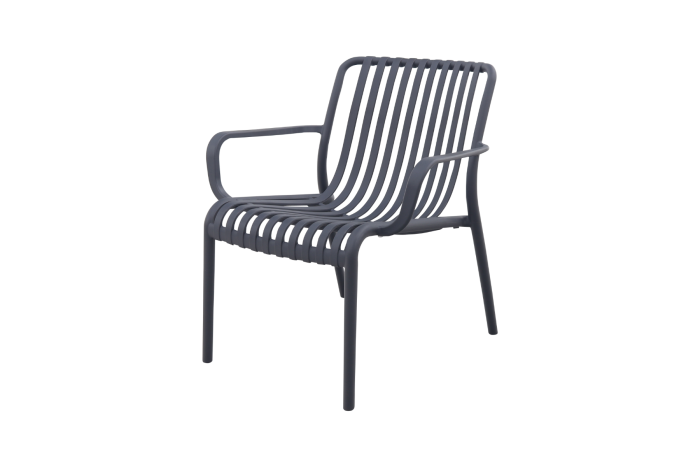 Stripe Loungestoel stapelbaar - Antraciet
