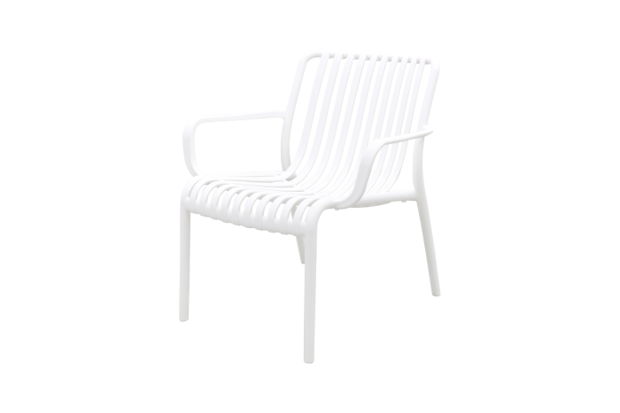 Stripe Loungestoel stapelbaar - Wit