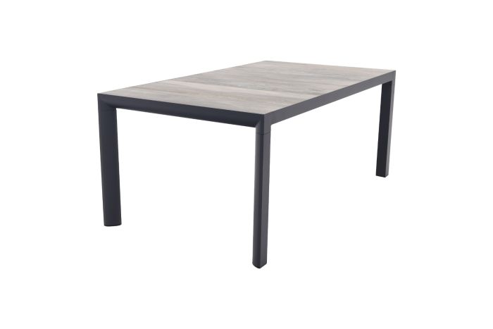 Kings aluminium tuintafel 180x100 cm. - Antraciet