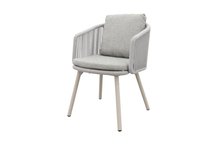 Ohio dining chair aluminium/rope - Mokka (OP=OP)