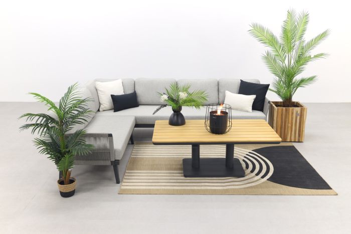 Durban/Medina teak verstelbare loungeset - hoekbank - 2-delig - Op=Op