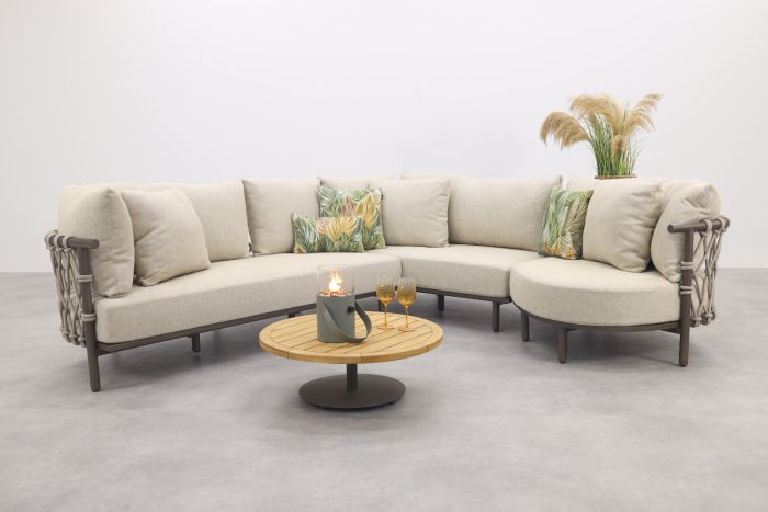 4 Seasons Ezra/Volta modulaire loungeset (4-delig) - Latte/Terre