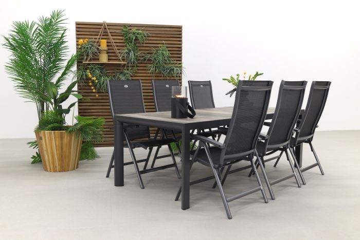 Hartman Salvatore/Kings 220x100 cm. verstelbare 6-persoons tuinset