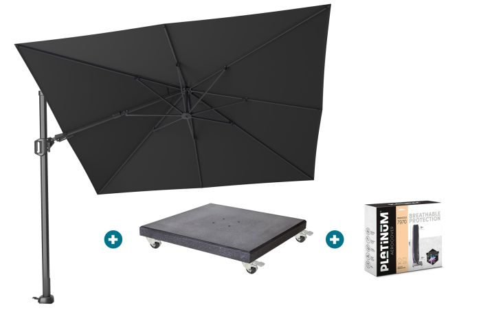 Platinum Challenger Premium T2 3x3 m - Faded Black met Marbella voet en hoes