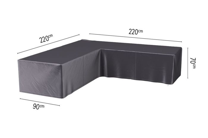 Platinum Aerocover loungesethoes L-vorm 220x220 cm.